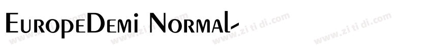 EuropeDemi Normal字体转换